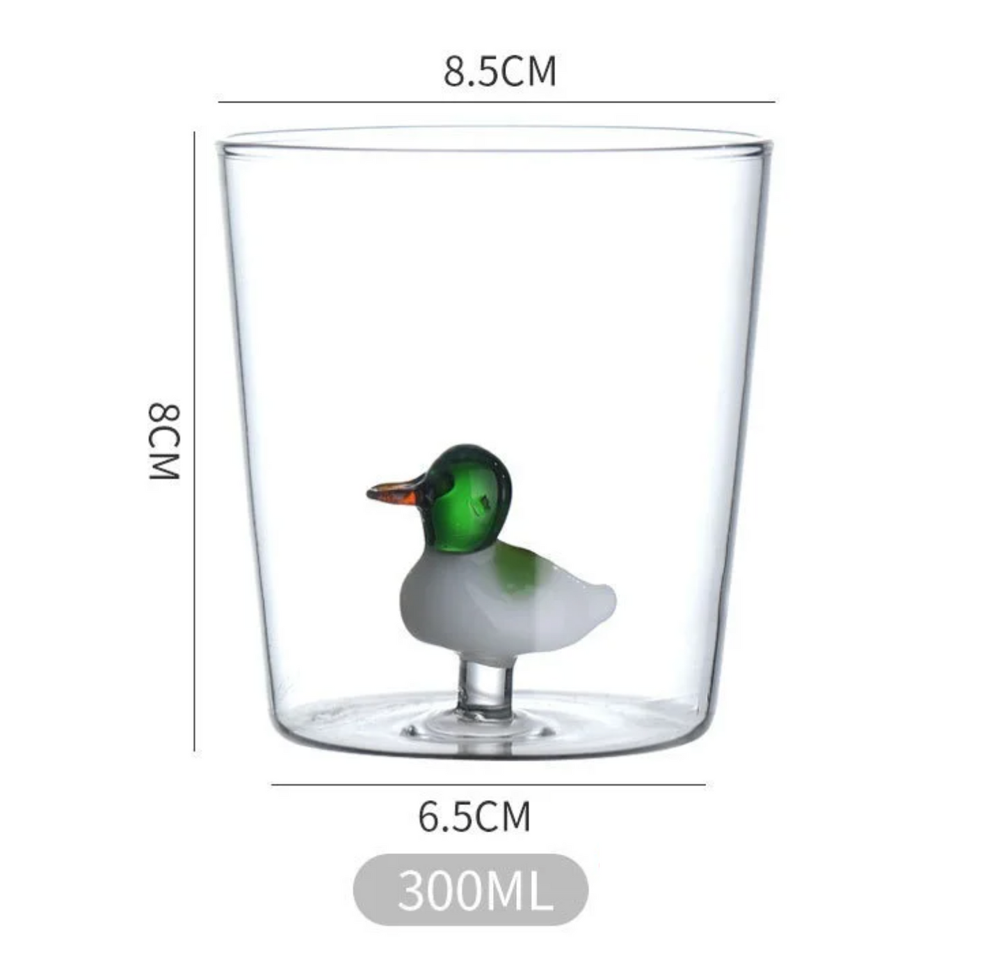 3D Built-in Animal Borosilicate Glass Cup (300ml)
