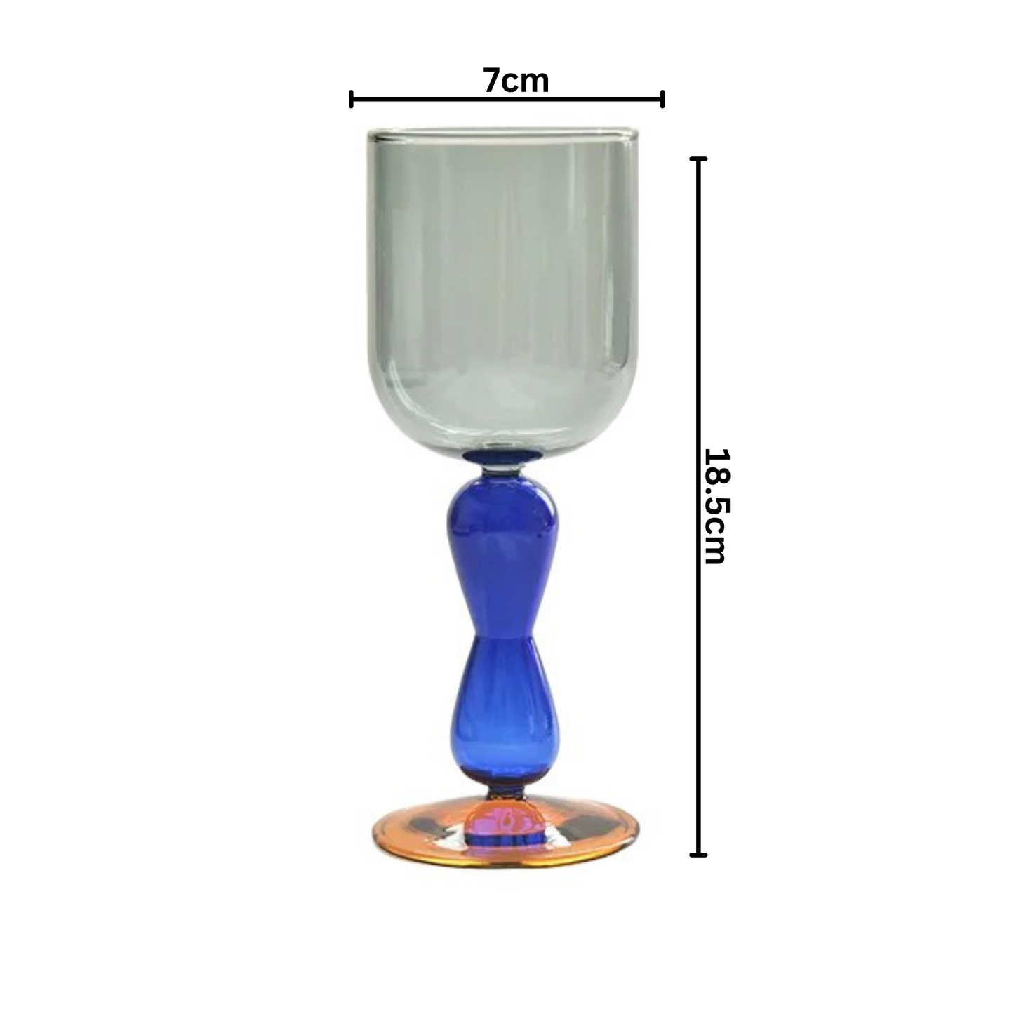 Retro Color Goblet Wine Glass | Borosilicate Glass Wine Cup
