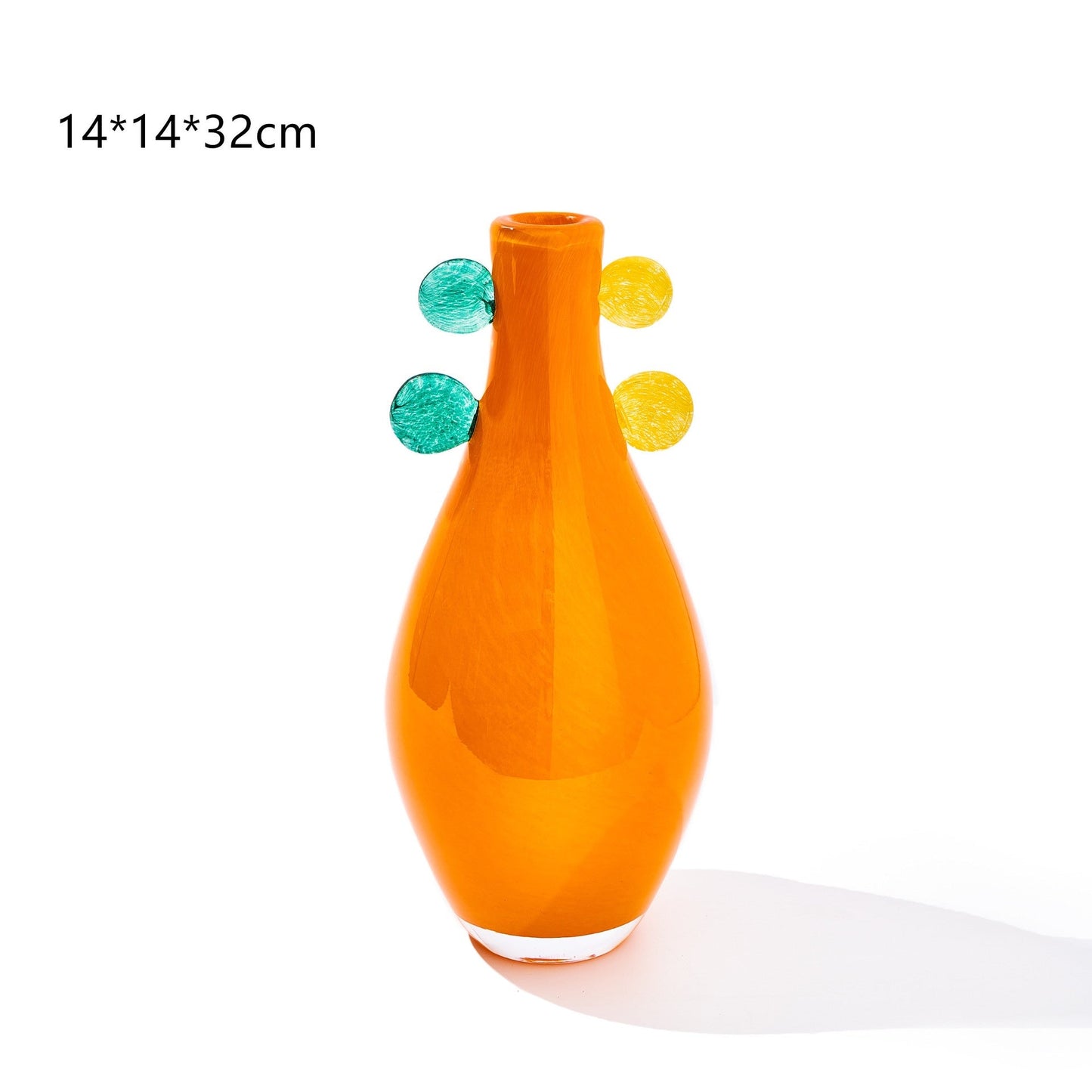Vintage Artistic Double Handle Gradient Glass Vase