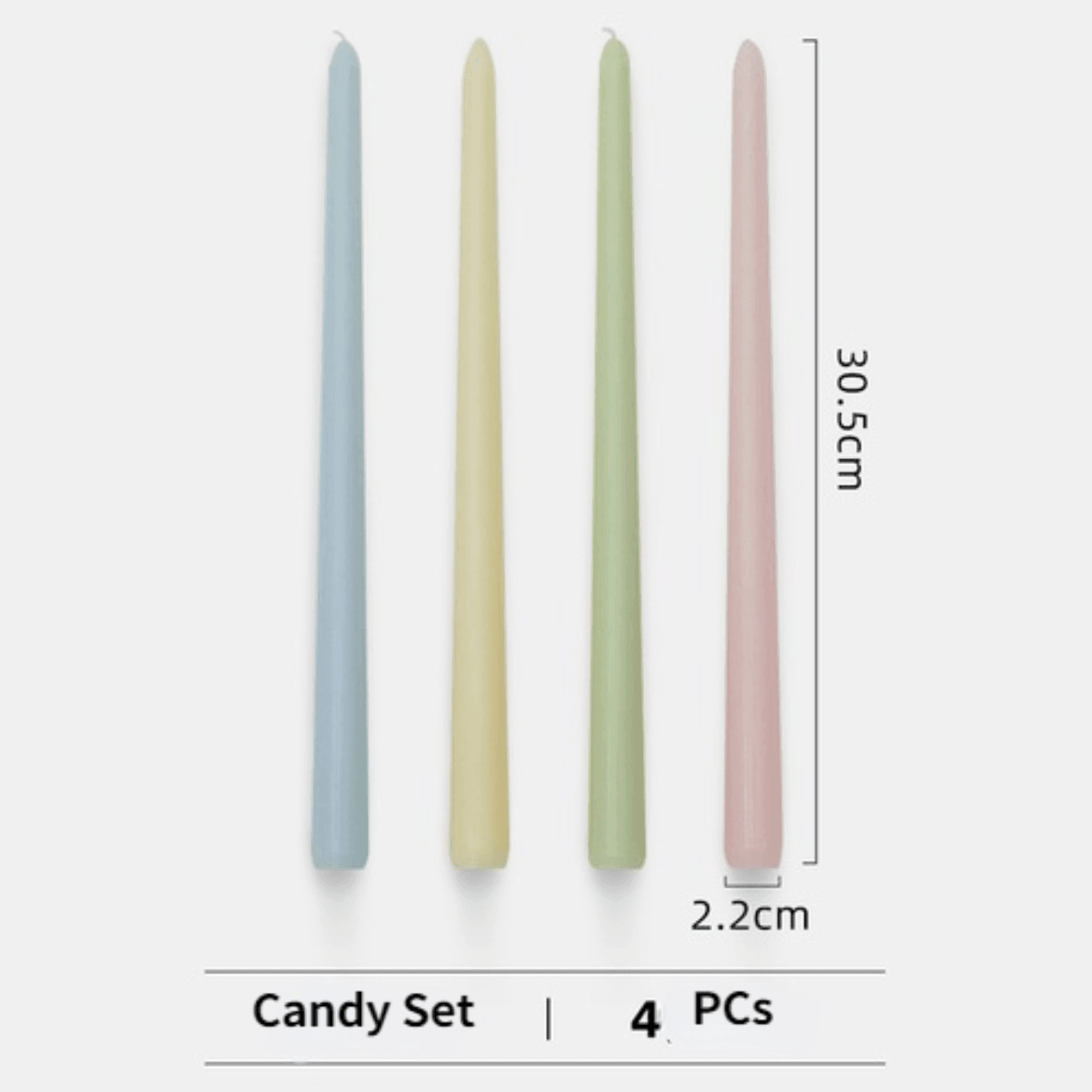 4pcs Unsented Taper Candles Set - huemabe - Creative Home Decor