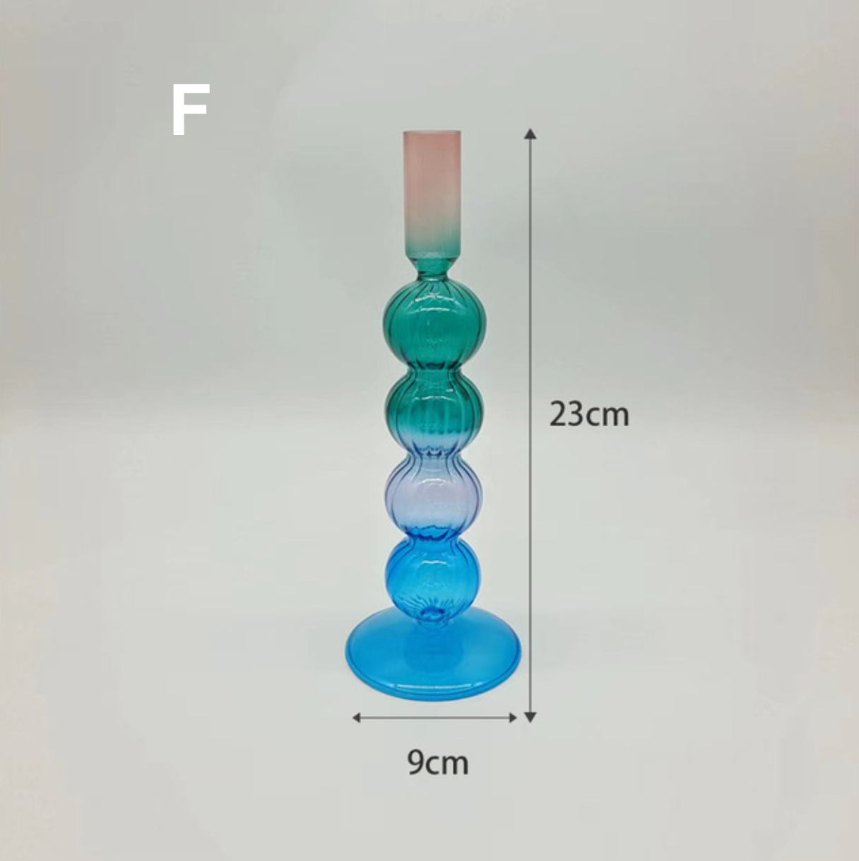 Colourful Home Decoration Glass Vase / Candle Holder