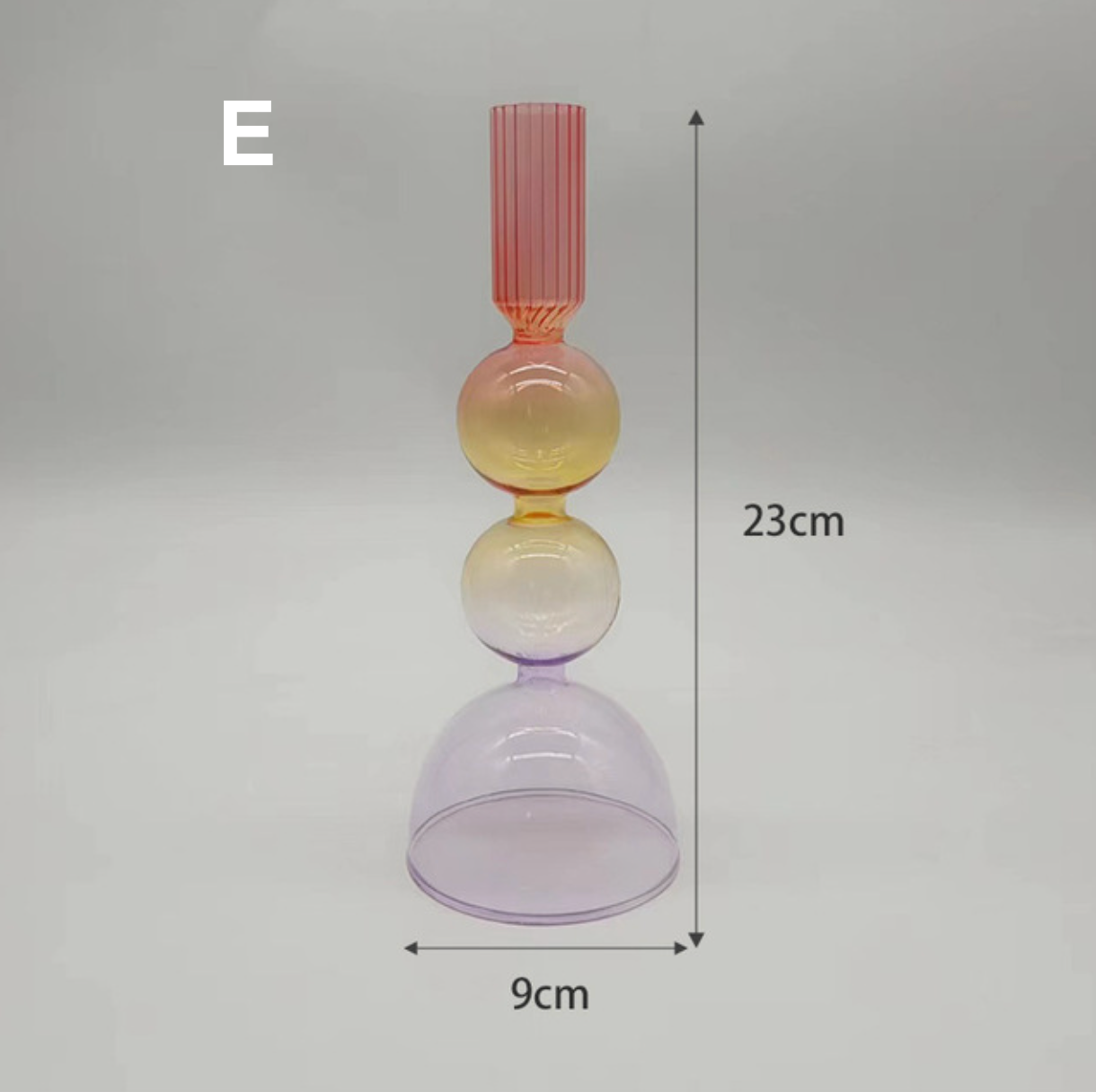 Colourful Home Decoration Glass Vase / Candle Holder