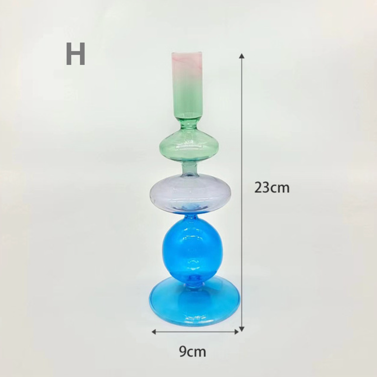 Colourful Home Decoration Glass Vase / Candle Holder