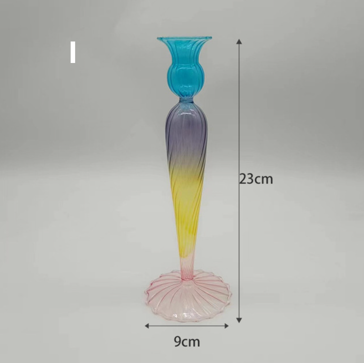 Colourful Home Decoration Glass Vase / Candle Holder