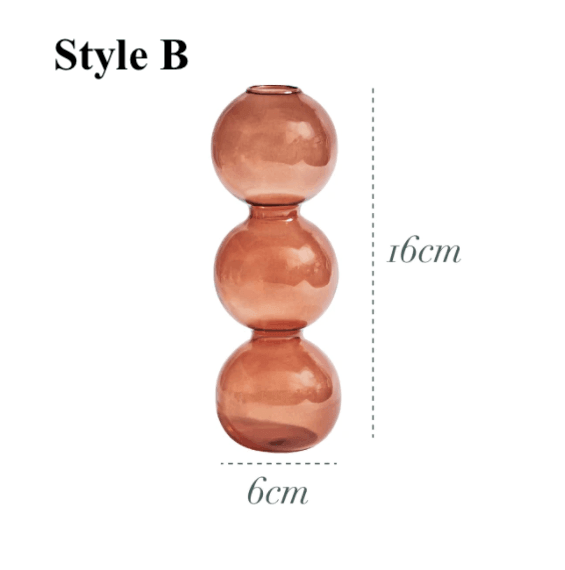 Brown Glass Candlesticks / Vase - huemabe - Creative Home Decor