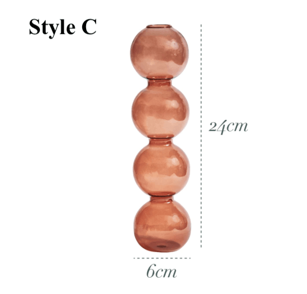 Brown Glass Candlesticks / Vase - huemabe - Creative Home Decor