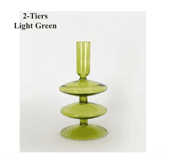 Colorful Glass Candlesticks / Vase - huemabe - Creative Home Decor