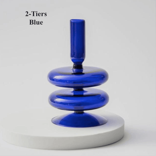 Colorful Glass Candlesticks / Vase - huemabe - Creative Home Decor