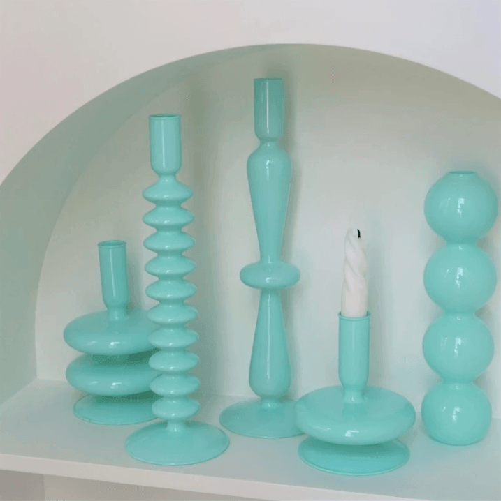 Jade Color Candle Holders - huemabe - Creative Home Decor