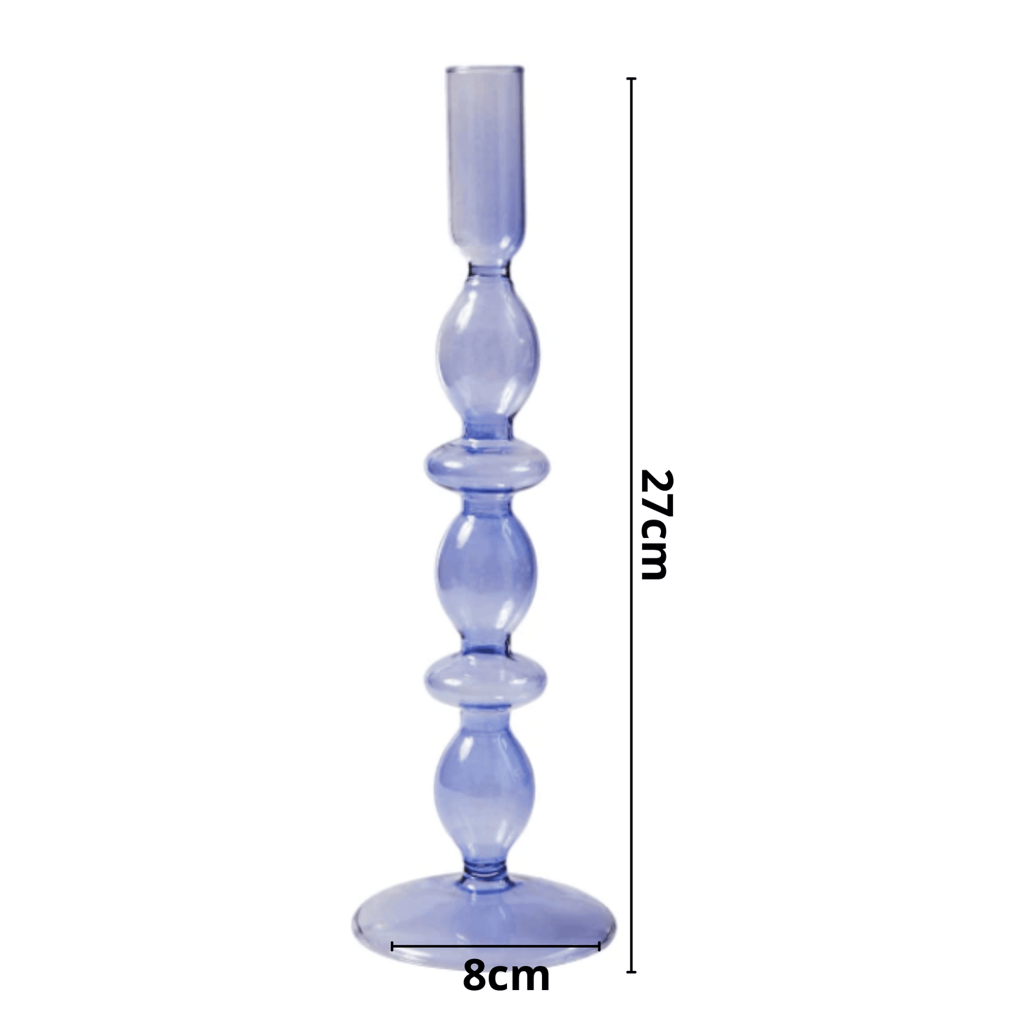 Lilac Glass Candlesticks / Vase - huemabe - Creative Home Decor