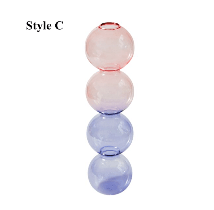 Lilac-Pink Glass Candlesticks / Vase - huemabe - Creative Home Decor