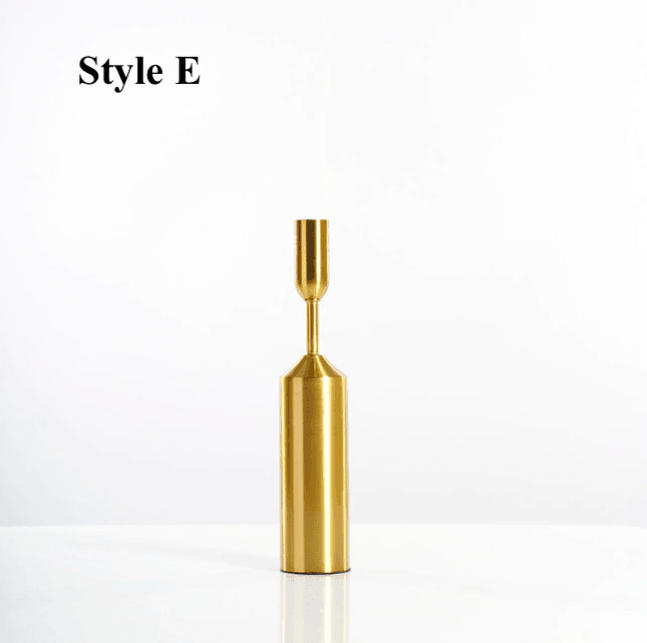 Metal Gold Plated Candle Holders - huemabe - Creative Home Decor