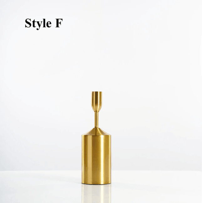 Metal Gold Plated Candle Holders - huemabe - Creative Home Decor