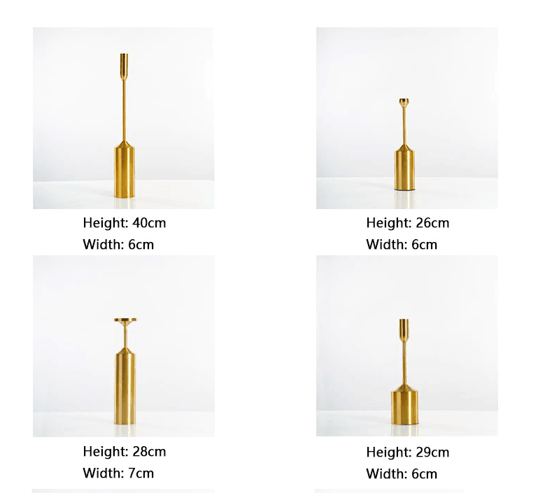 Metal Gold Plated Candle Holders - huemabe - Creative Home Decor