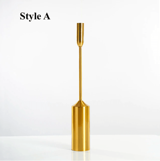 Metal Gold Plated Candle Holders - huemabe - Creative Home Decor