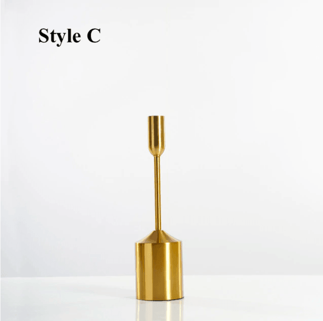 Metal Gold Plated Candle Holders - huemabe - Creative Home Decor