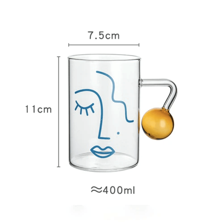 Nordic Art Glass Cup - huemabe - Creative Home Decor