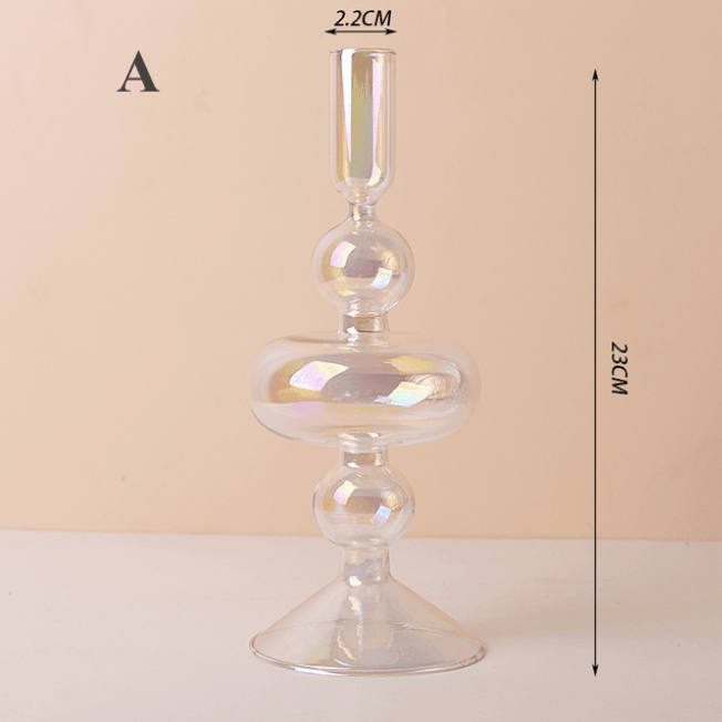 Nordic Rainbow Glass Vase / Candle Holder - huemabe - Creative Home Decor