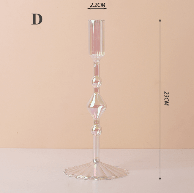 Nordic Rainbow Glass Vase / Candle Holder - huemabe - Creative Home Decor