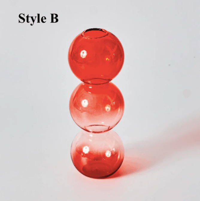 Red Glass Taper Candle Holder - huemabe - Creative Home Decor