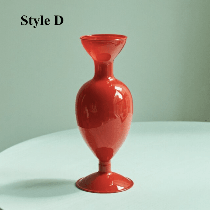 Red Glass Taper Candle Holder - huemabe - Creative Home Decor