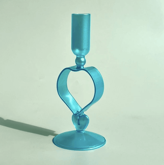 Ring/Heart Shape Glass Candlestick Holder - huemabe - Creative Home Decor