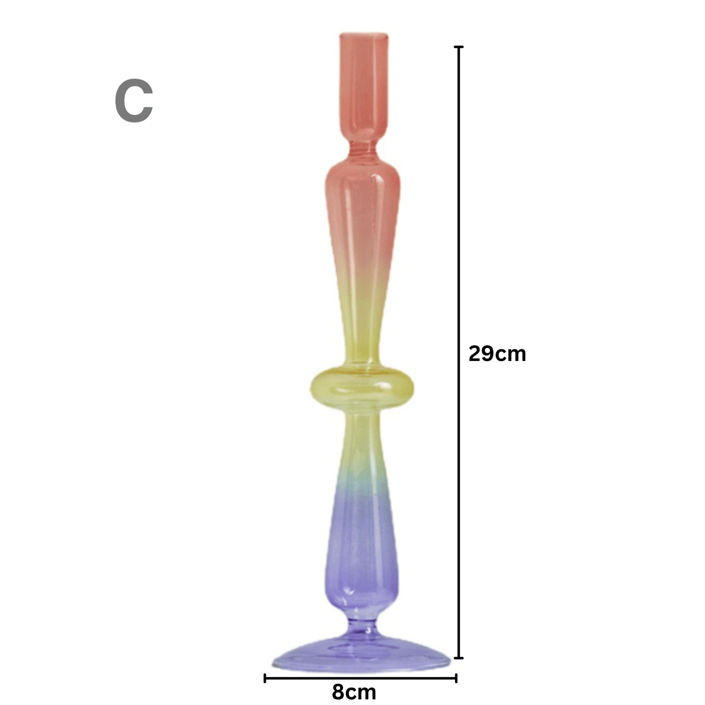 Three Colors Glass Candlestick Holder - huemabe - Creative Home Decor