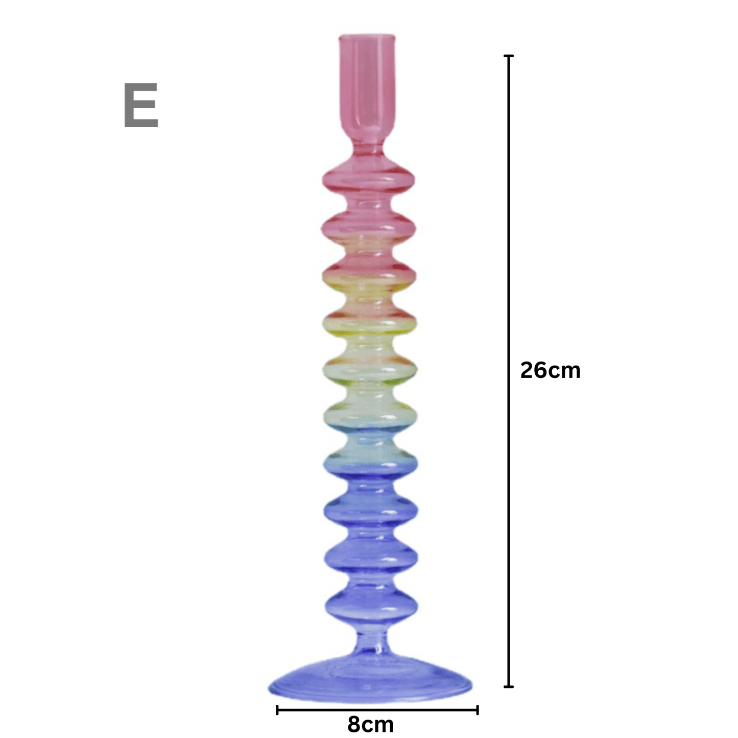 Three Colors Glass Candlestick Holder - huemabe - Creative Home Decor