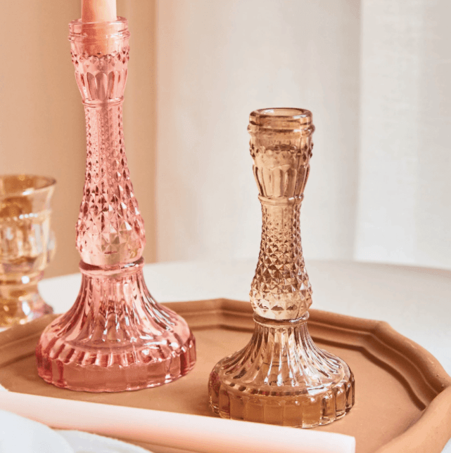 Vintage Crystal Candle Holder - huemabe - Creative Home Decor
