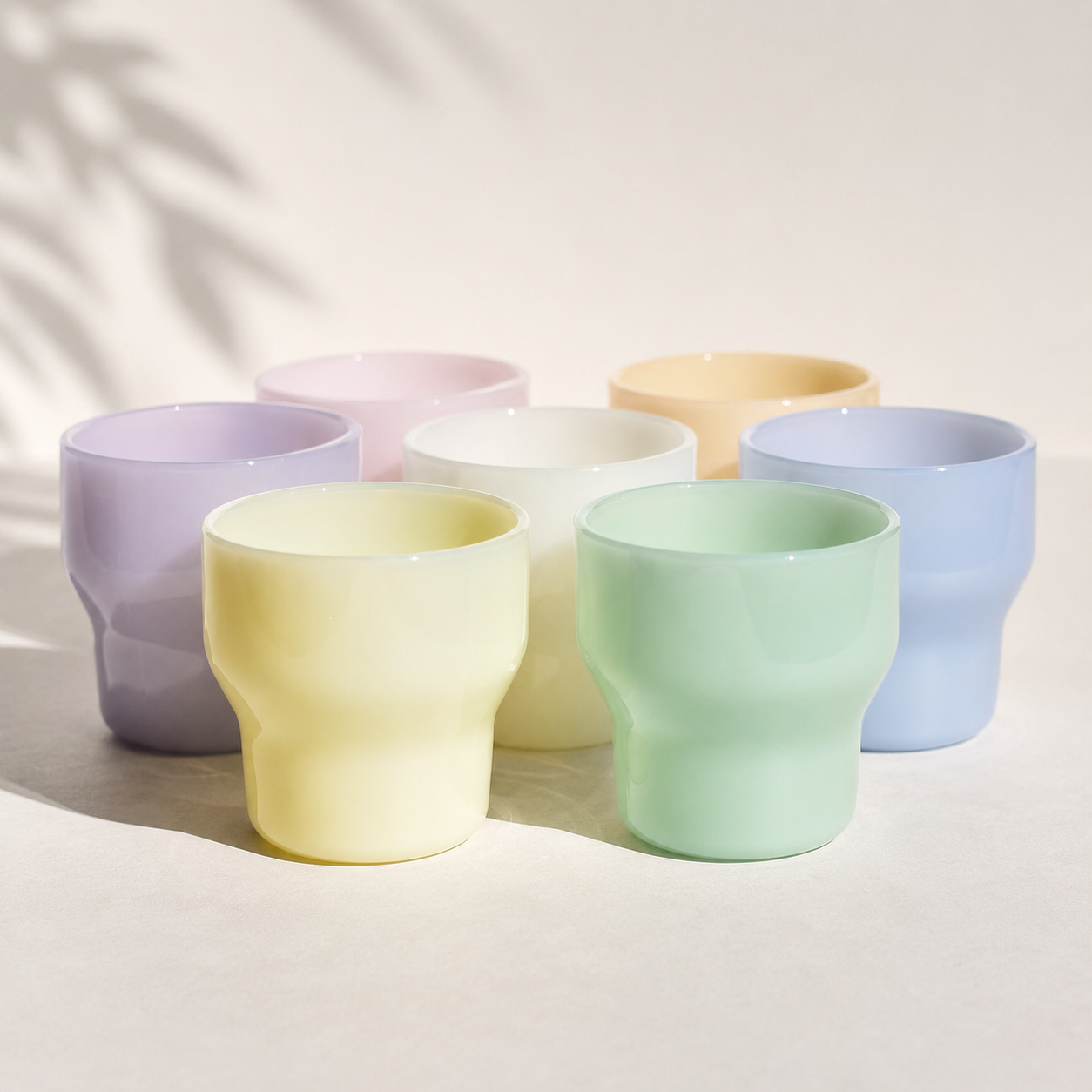 200ml Vintage Milk Jade Glass Cup | Pastel Coffee Mug