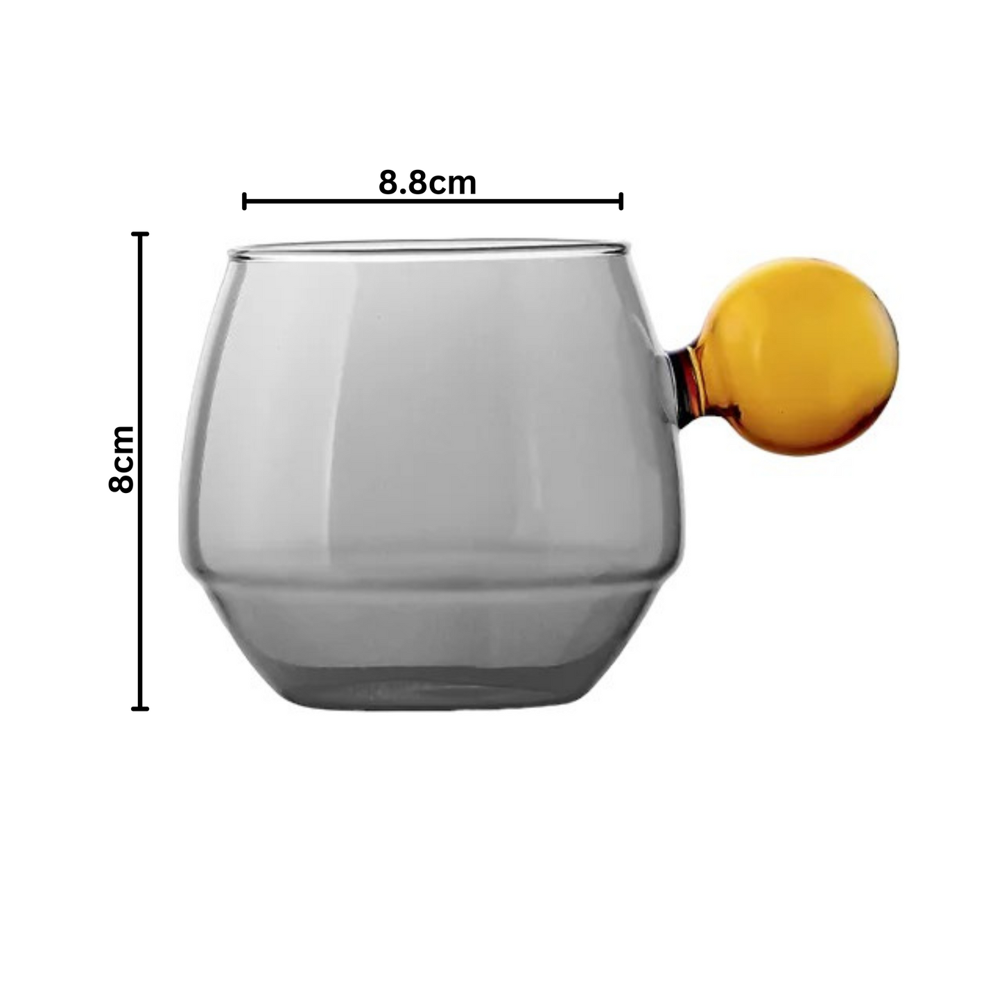 Contrasting Color Glass Coffee Tea Cup