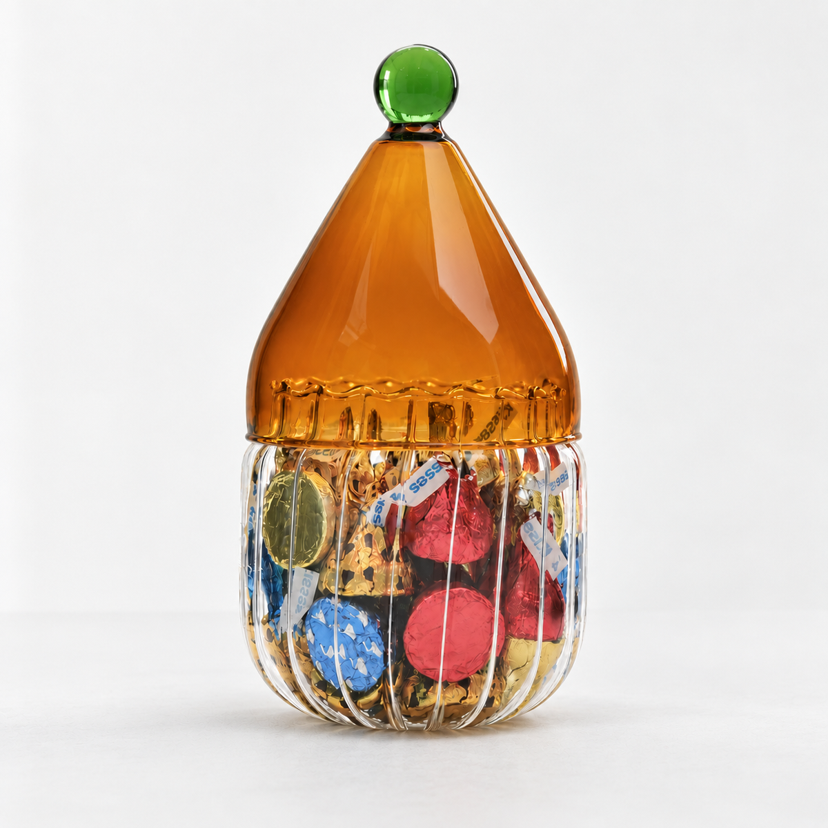 Hat Glass Candy Jar with Lid – Decorative Storage Jar