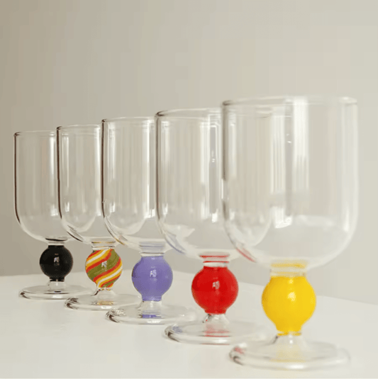 Borosilicate Colored Glass Goblet Wine Cup