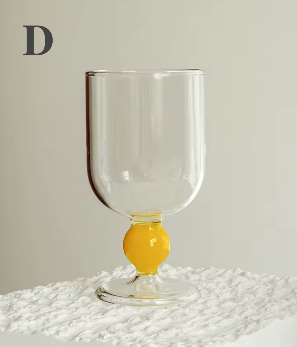 Borosilicate Colored Glass Goblet Wine Cup