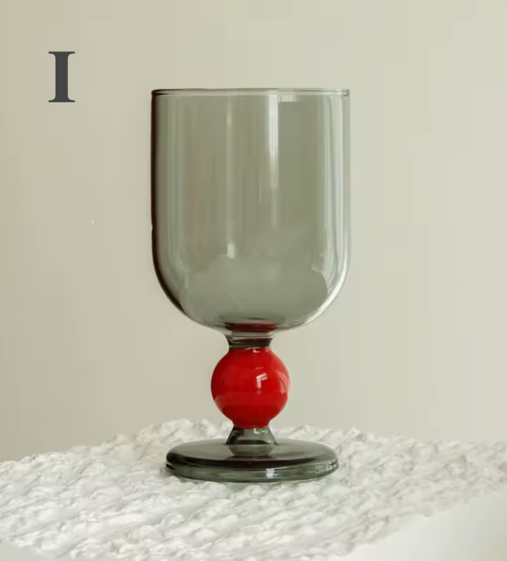 Borosilicate Colored Glass Goblet Wine Cup