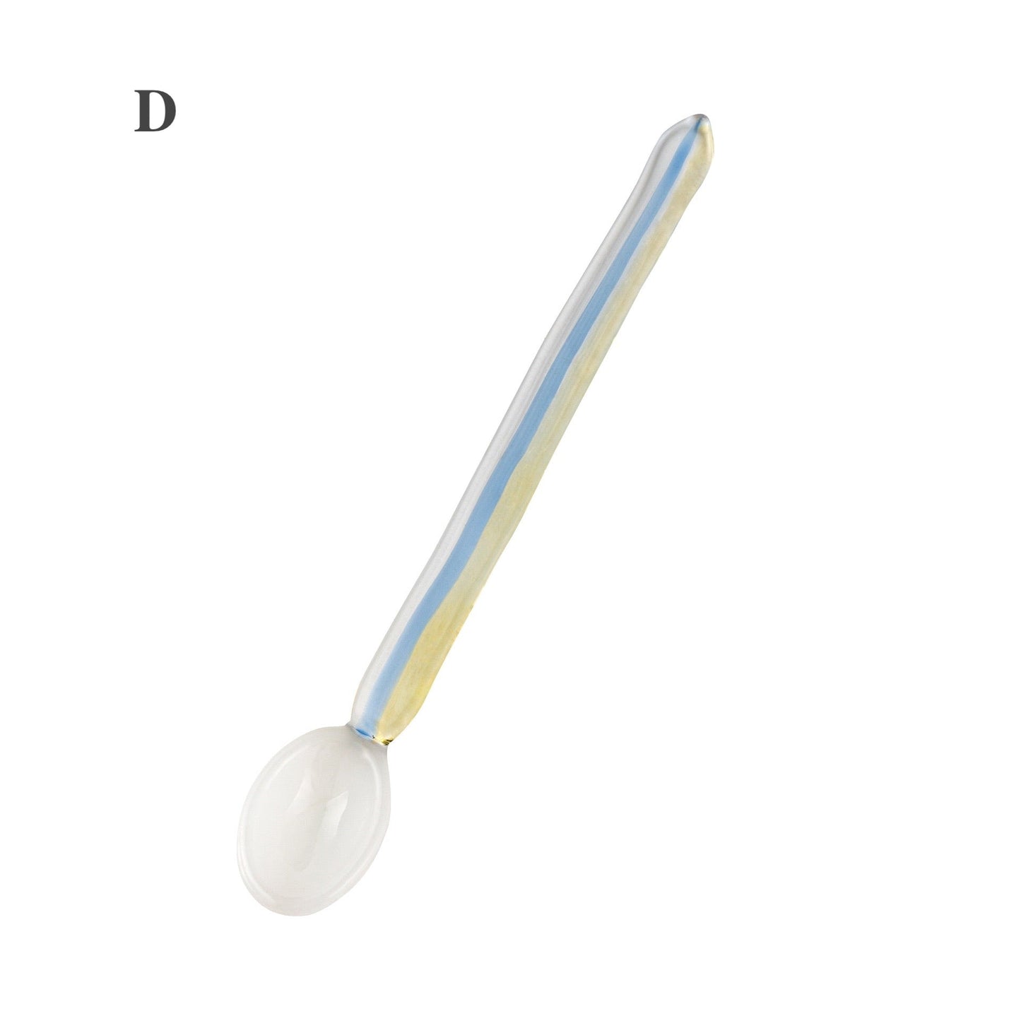 Candy Swirl Glass Spoon – Colorful Twisted Dessert Spoon