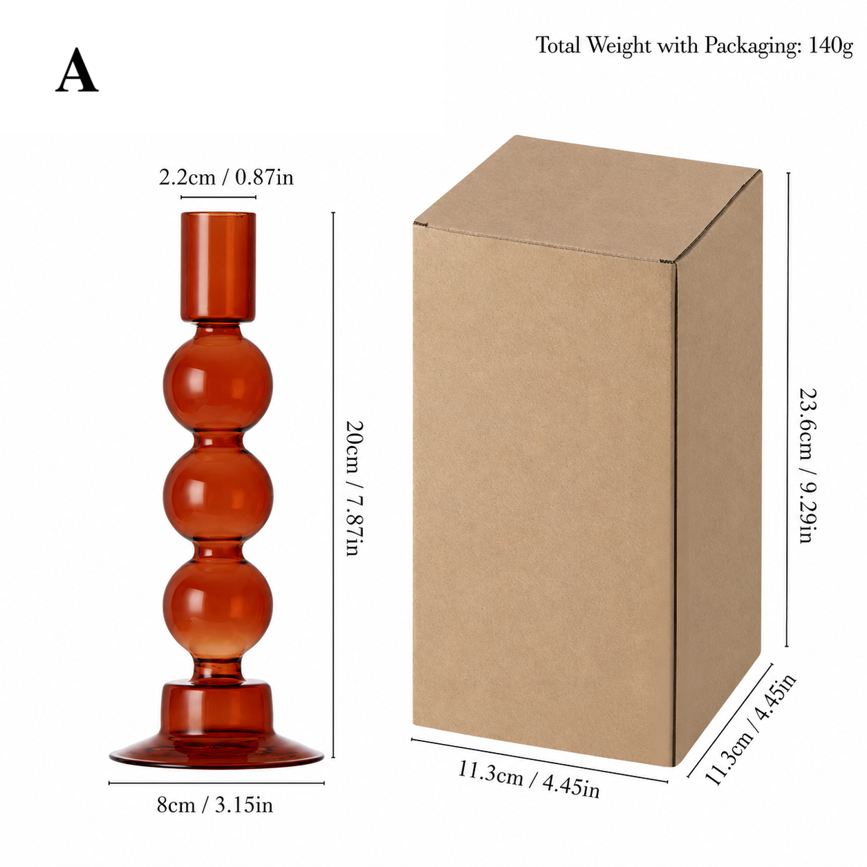 Colored Glass Candle Holder – Nordic Bubble Candlestick