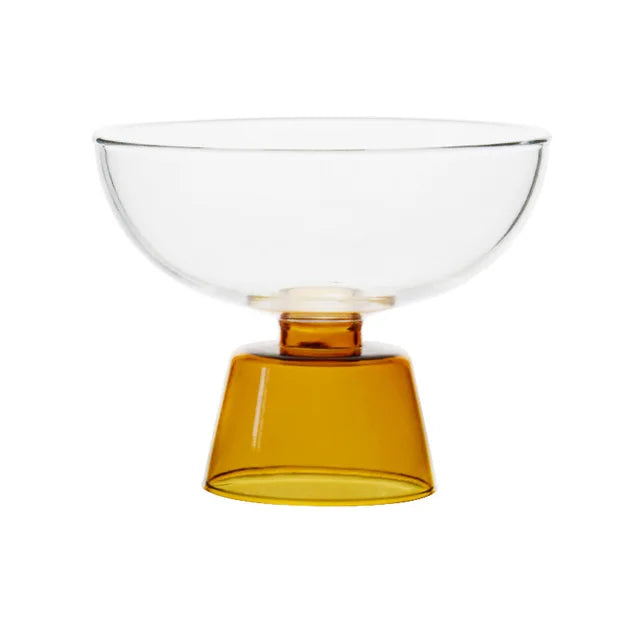 Colored Glass Goblet Bowl