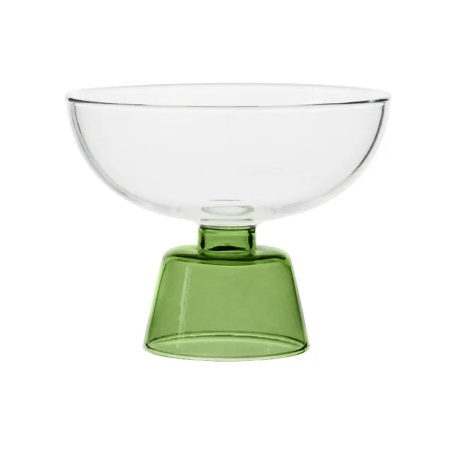 Colored Glass Goblet Bowl
