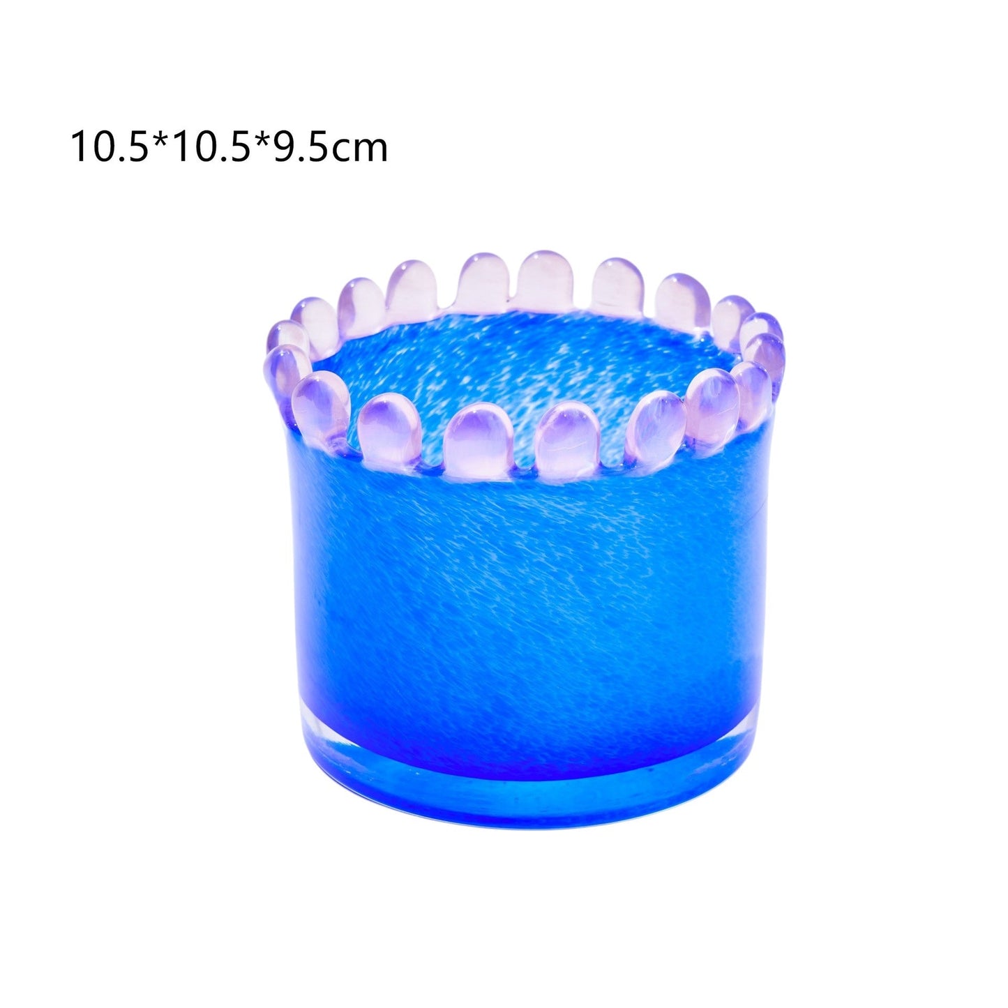 Colored Scalloped-Edge Glass Storage Box | Container