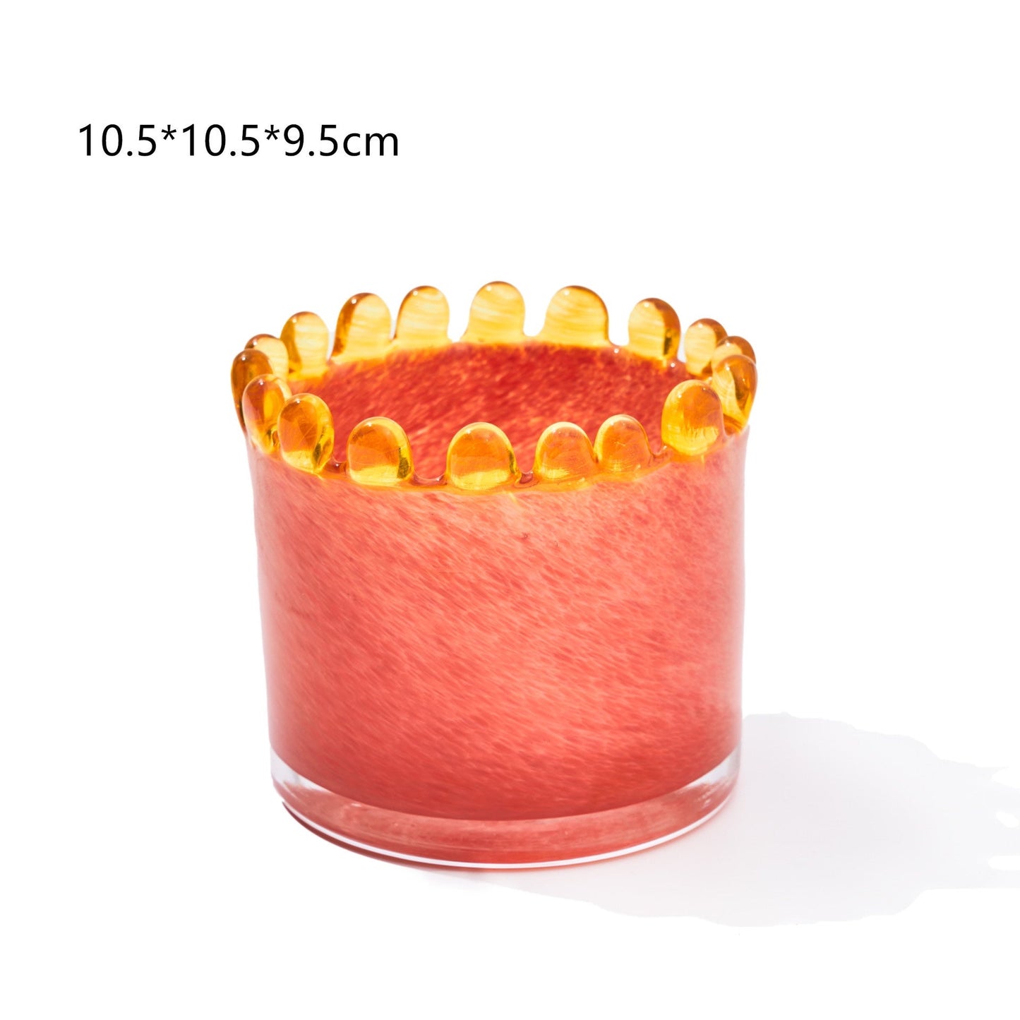 Colored Scalloped-Edge Glass Storage Box | Container