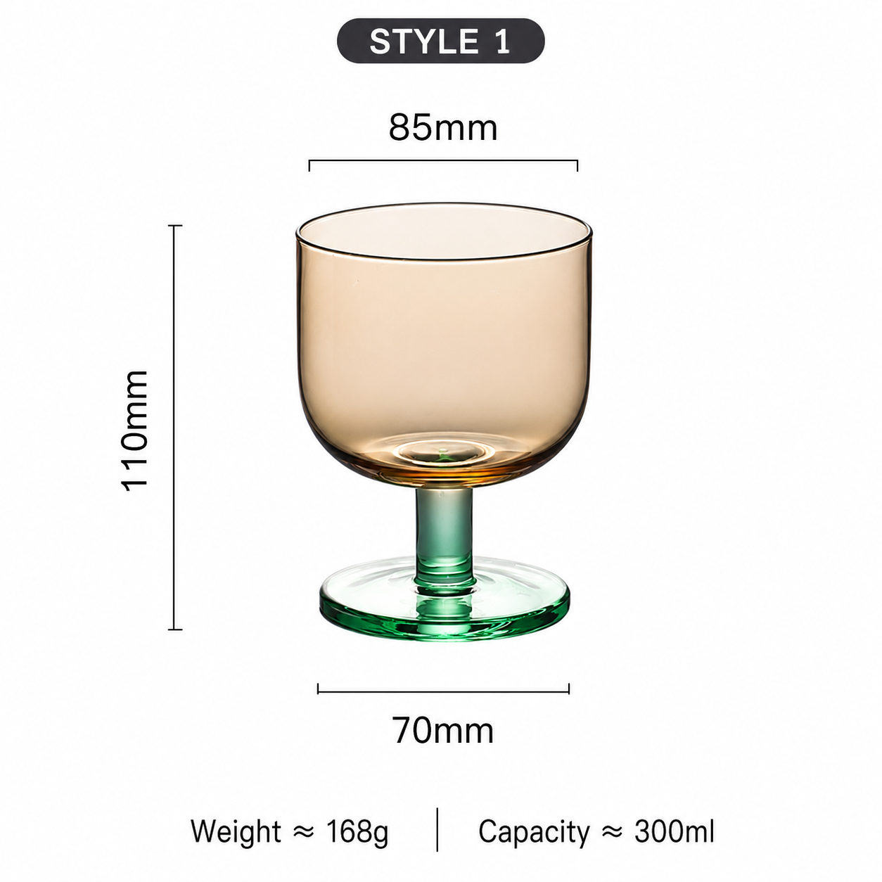 Colorful Crystal Glass Goblet Juice Cup Wine Glass