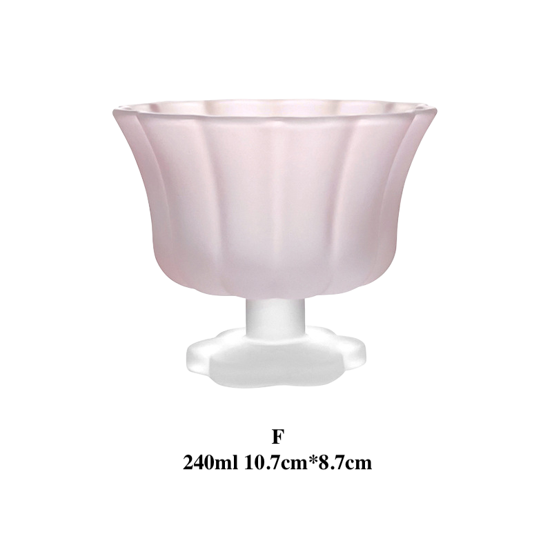 Creative Footed Glass Dessert Cup | Ice Cream, Yogurt Bowl