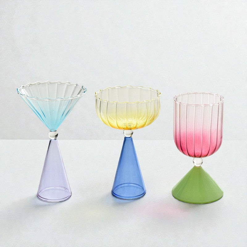 Creative Gradient Dessert Glass Cup for Ice Cream & Cocktail