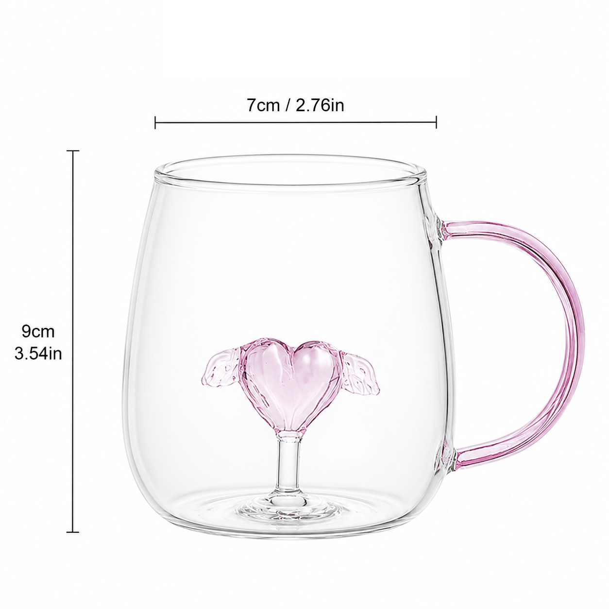 Cute Plant Glass Mug | 3D Floral Coffee Cup