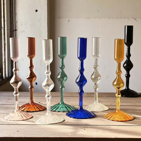 European Style Glass Candle Holder