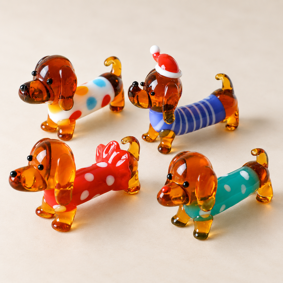 Glass Dachshund Ornament – Sausage Dog Mini Figurine
