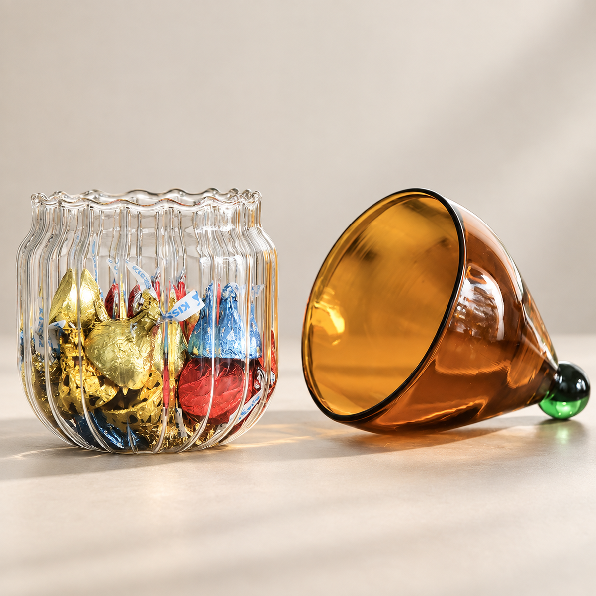 Hat Glass Candy Jar with Lid – Decorative Storage Jar