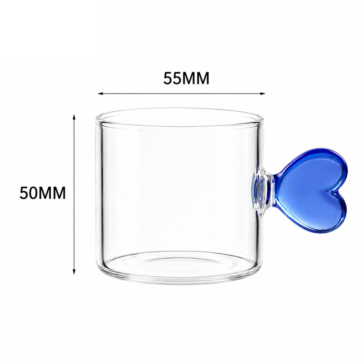 Heart Handle Borosilicate GlassCup | Expresso Coffee Cup