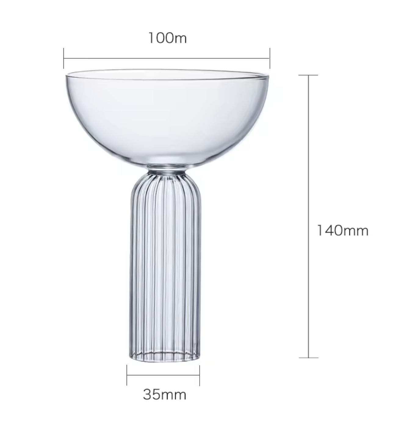Margarita Cocktail Wine Borosilicate Glass Cup